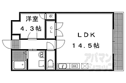 CHERRYBLOSSOMSAGANO 1LDKの間取図画像