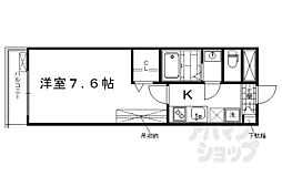 JR東海道・山陽本線 西大路駅 徒歩17分の賃貸マンション 3階1Kの間取り