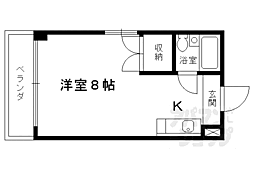 アントレー嵯峨野 ワンルームの間取図画像