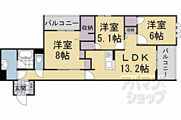 エクレール ヴェール シャーメゾン西院 2階