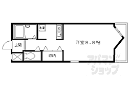 JR東海道・山陽本線 京都駅 徒歩7分の賃貸マンション 4階1Kの間取り