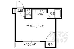 サンシャインシルク嵯峨 ワンルームの間取図画像