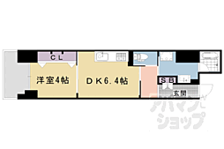 JR東海道・山陽本線 西大路駅 徒歩15分の賃貸マンション 3階1DKの間取り