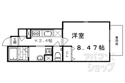 アムールグランデ・嵐山 1階1Kの間取り