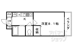 プレミール車道 4階1Kの間取り
