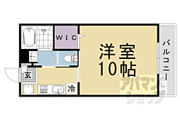 阪急京都本線 桂駅 徒歩8分の賃貸マンション 2階1Kの間取り