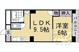 メイプルリーフ嵐山 1LDKの間取図画像