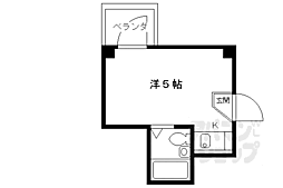 阪急京都本線 桂駅 徒歩10分の賃貸マンション 3階ワンルームの間取り