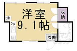 Ｋｏｚｙ嵯峨嵐山 3階ワンルームの間取り
