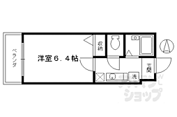 京都市営烏丸線 四条駅 徒歩5分の賃貸マンション 4階1Kの間取り