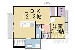 近鉄京都線 東寺駅 徒歩12分の賃貸アパート 2階1SLDKの間取り