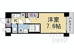 ソルテラス京都西院　ＳＴＡＴＩＯＮ　ＳＩＤＥ 3階1Kの間取り