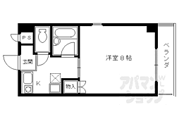 Stable梅津 1Kの間取図画像