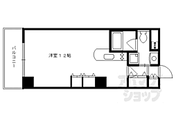JR東海道・山陽本線 京都駅 徒歩5分の賃貸マンション 4階ワンルームの間取り