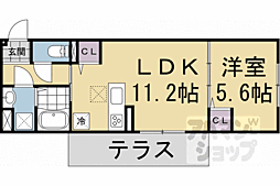 FleurII 1LDKの間取図画像