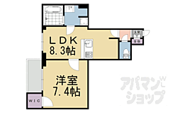 JR東海道・山陽本線 西大路駅 徒歩6分の賃貸マンション 6階1LDKの間取り