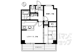 JR東海道・山陽本線 西大路駅 徒歩4分の賃貸マンション 2階2LDKの間取り