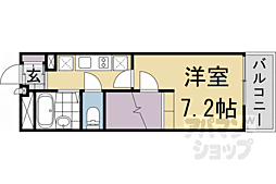 阪急京都本線 桂駅 徒歩30分の賃貸マンション 3階1Kの間取り