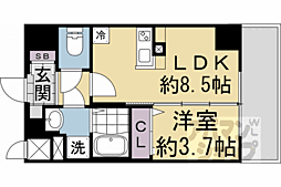 Ａｓｃｌａｉｒｅ京都西院 7階1LDKの間取り