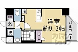 Ａｓｃｌａｉｒｅ京都西院 2階1Kの間取り