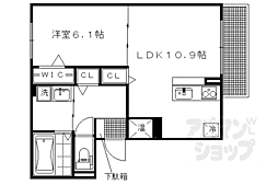 阪急京都本線 京都河原町駅 徒歩2分の賃貸アパート 3階1LDKの間取り