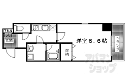 アスヴェル京都二条駅前 2階1Kの間取り