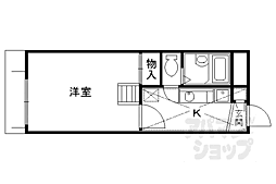 レオパレスＭＯＯＮＬＩＧＨＴ 1階1Kの間取り