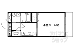 アンプルールフェールデルニエ嵯峨ノ段町 1階1Kの間取り