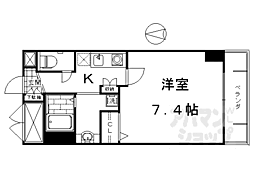 JR東海道・山陽本線 京都駅 徒歩8分の賃貸マンション 2階1Kの間取り