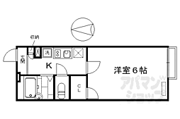 JR東海道・山陽本線 京都駅 徒歩5分の賃貸アパート 2階1Kの間取り