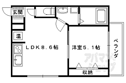 エスペランス中井2 3階1LDKの間取り