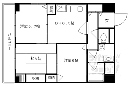 嵯峨西和 1階3LDKの間取り