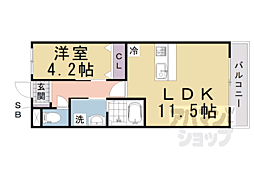 Ｐａｌａｃｉｏ西院 3階1LDKの間取り