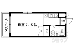 バルーンクラブI．II 2-2D 2階1Kの間取り