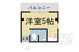 興亜ビル 5階ワンルームの間取り