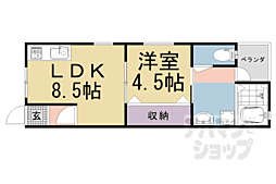 カームネス 1LDKの間取図画像