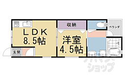 カームネス 1LDKの間取図画像
