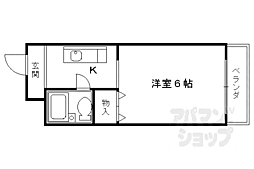 プラザパル 1Kの間取図画像