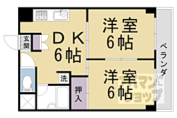 万成ビル 2DKの間取図画像