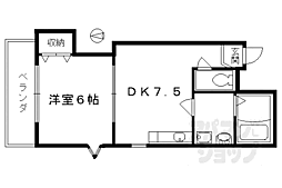 ビュープラザ 1DKの間取図画像