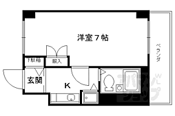 ジョイテル西院 1Kの間取図画像