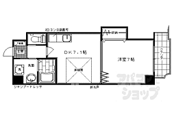 ラ・カーニャ 1DKの間取図画像