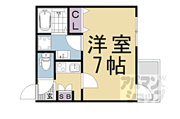 attrice太秦 1Kの間取図画像