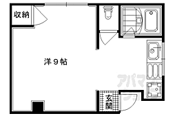 レインボーハイツ 1Kの間取図画像