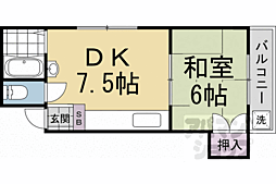 光マンション 1DKの間取図画像