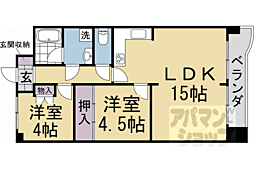 ベアーレ芳樹 2LDKの間取図画像