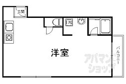 玄風館ビル ワンルームの間取図画像