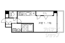 エクラージュ御池 ワンルームの間取図画像