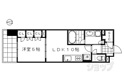 ザ・京都レジデンス四条河原町 1LDKの間取図画像