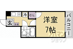 エスポワール雅 1Kの間取図画像
